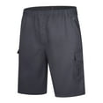 thumbnail image 1 of Aayomet Men'S Shorts Mens Solid Color Button Plus Size Casual All Match Shorts Fashionable Woven Cargo Pants 6 Foam Dark Gray,4XL, 1 of 4