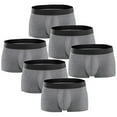 thumbnail image 1 of Aayomet Men'S Underwear Boxer Brief Men's Underwear Multipack Modal Microfiber Briefs No Fly Covered Waistband Silky Touch Underpants,Gray XL, 1 of 1