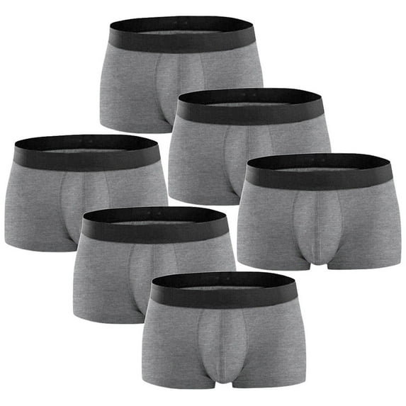 Aayomet Men'S Underwear Boxer Brief Men's Underwear Multipack Modal Microfiber Briefs No Fly Covered Waistband Silky Touch Underpants,Gray XL