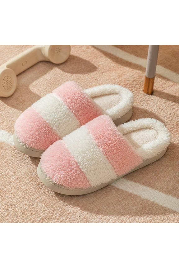 Men Slippers Memory Foam Slippers for Men and Men House Shoes Fuzzy Non-slip Cozy Lightweight Slip-on Indoor Slippers,Pink 6.5