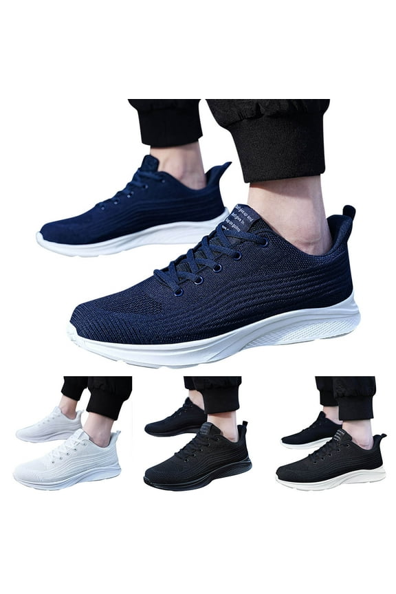 Men Sneakers Wide Men Sports Shoes Fashion Summer New Pattern Simple Solid Mesh Breathable Comfortable Lace Up Shoes,White 8