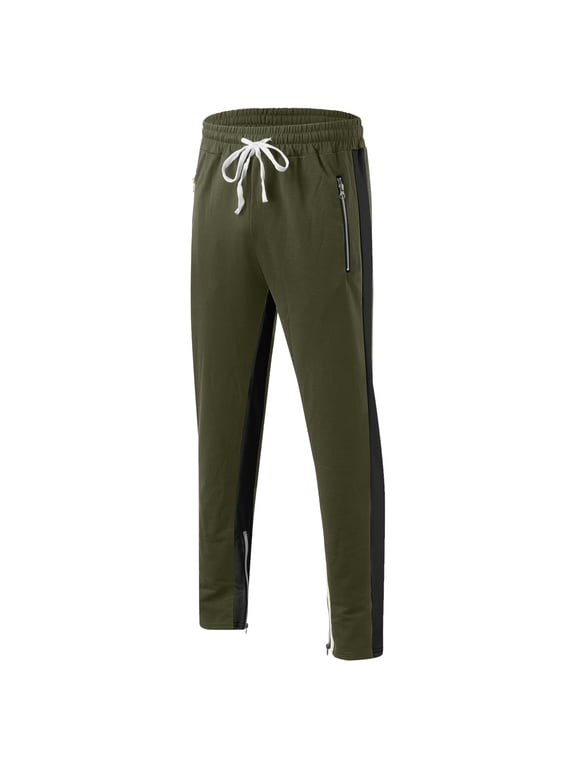 Men Sweatpants Men's Lightweight Hiking Pants Breathable Mountain Camping Fishing Running Active Jogger Pant,Army Green XXL