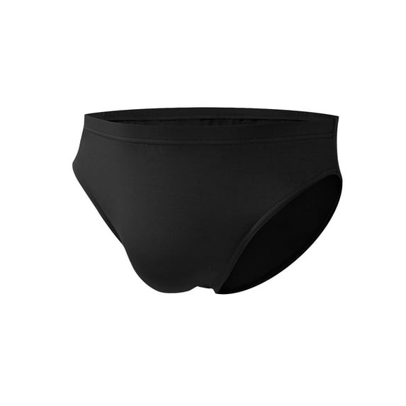 Aayomet Men Underwear Boxer Brief Men's Underwear Multipack Modal Microfiber Briefs No Fly Covered Waistband Silky Touch Underpants,Black M