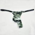 thumbnail image 1 of Aayomet Men's Bikini Brief Men Printed Breathable Camouflage Low Waist Knitted Thong Briefs,Green Large, 1 of 3