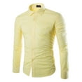 thumbnail image 1 of Aayomet Men's Dress Shirts Summer Casual Short Sleeve Turndown Neck Printed T Shirts Top Blouse (Yellow, XXXL), 1 of 2