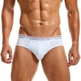 thumbnail image 1 of Aayomet Men's Low Rise Briefs Breathable Bikini Soft Stretchy Underwear,White XL, 1 of 5