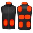 thumbnail image 1 of Aayomet Men's Outerwear Vests Men Thick Jacket Solid Heated Vest Tops Cotton Pocket Padded Men's Coats Jackets (Black, XXL), 1 of 4