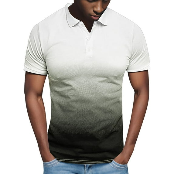 Aayomet Men’s Polo Shirts Casual Stylish Short Sleeve Shirts Collared T-Shirt,White XXL
