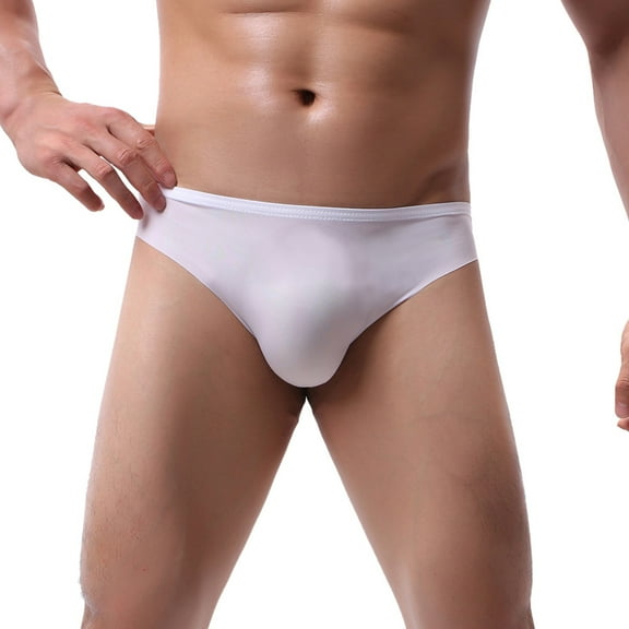 Aayomet Men's Pouch Bikini Underwear Low Rise Mens Briefs,White XXL