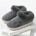 thumbnail image 1 of Aayomet Men's Slippers Winter Fuzzy House Slippers Sandals Plush Fur Fluffy Flats Slippers Warm Slide Shoes for Men,Gray 9, 1 of 5