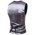thumbnail image 1 of Aayomet Men's Tank Top For Men Men's Suit Vest V Neck Silm Fit Solid Formal Suit Waist Coat Lightweight For Wedding Prom,Dark Gray Medium, 1 of 5