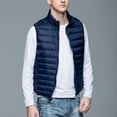 thumbnail image 1 of Aayomet Men's Vest Outerwear Coat Ultralight Gilet With White Down Packable Down Gilet With Water Outer Jacket (Navy, M), 1 of 5