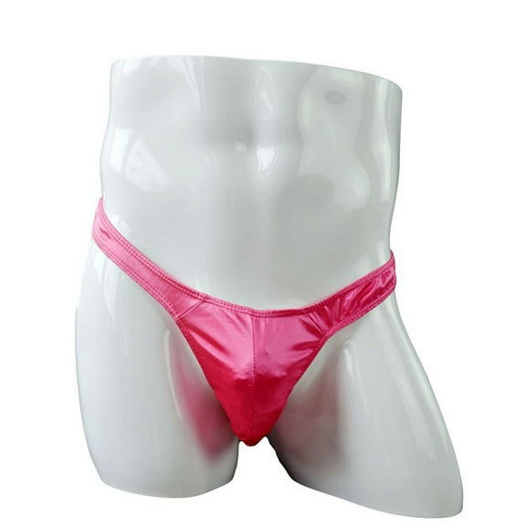 Aayomet Mens Briefs Underwear Satin Comfortable Men's Panties Men's underwear,Hot Pink One Size