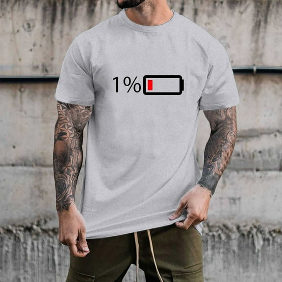 Aayomet Mens Graphic T Shirt Summer Casual Print T Shirt Blouse Short Sleeve Men T Shirts Gym Workout Gray,XL