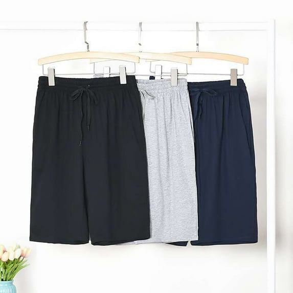 Aayomet Mens Gym Shorts Men's Summer Casual Fashion Solid Color Shorts Drawstring Shorts,3X-Large Gray