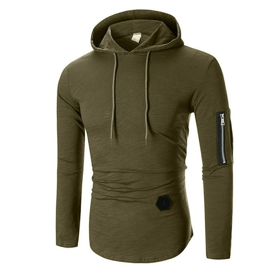 Aayomet Mens Hoodie Men Winter Solid Color Side Zipper Hooded Slim Long-Sleeved Blouses Sweater Grey Zip Up Hoodie Pullover Tops,S-3XL