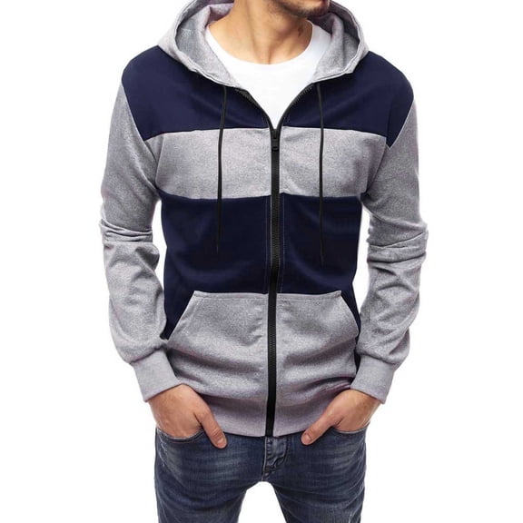Aayomet Mens Hoodies Men's Winter Sports Sweaters Coat Leisure Fitness Jogging Color Matching Grey Zip Up Hoodie Pullover Tops,S-3XL