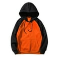 thumbnail image 1 of Aayomet Mens Hoodies Pullover Patchwork Hoodies Men Characters Streetwear Hoodie Men Sweatshirt,Orange XL, 1 of 3