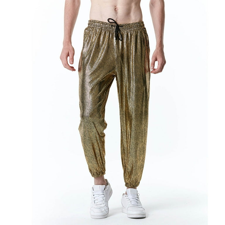 Black and gold joggers deals