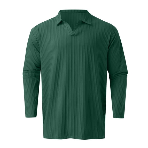 Aayomet Mens Polo Shirts Men's Long Sleeve Super Soft Supima Polo Shirt,Green M