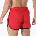 thumbnail image 1 of Aayomet Mens Shorts Men's Cartoon Print Elastic High Waisted Casual Summer Shorts,Red L, 1 of 5
