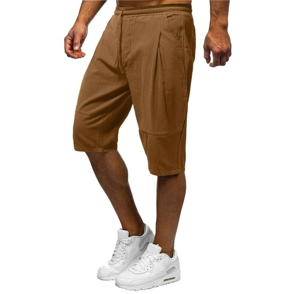 Aayomet Mens Shorts Men's Cordova Belted Messenger Cargo Short - Reg and Big and Tall Sizes,Brown M