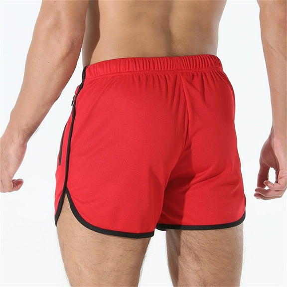 Aayomet Mens Shorts Mens Cargo Shorts Casual Cotton Lightweight with Multi Pockets,Red M