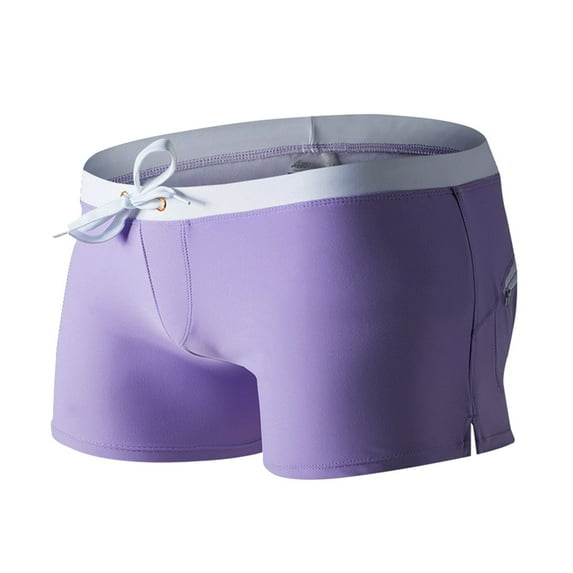 Aayomet Mens Shorts Mens Summer Plus Size Pants Pocket Drawstring Loose Casual Sports Running Straight Five Points Shorts Beach Pants,Purple M