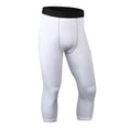 thumbnail image 1 of Aayomet Mens Simple Exercise Running Stretch Basketball Base Training Compression Pants Fitness Pants (L,Grey), 1 of 4