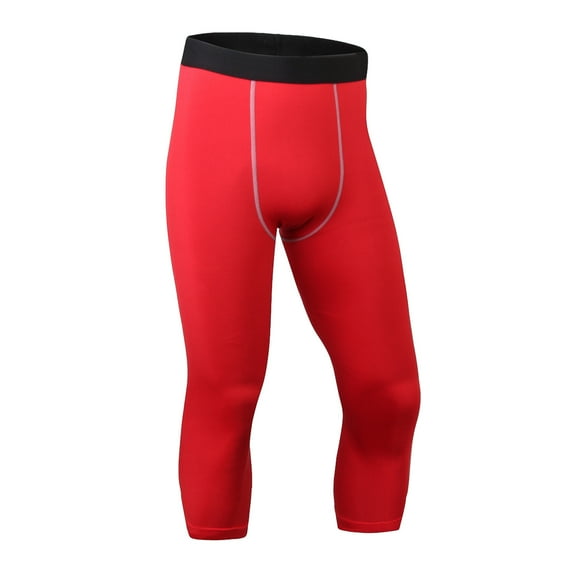 Aayomet Mens Simple Exercise Running Stretch Basketball Base Training Compression Pants Fitness Pants (L,Grey)