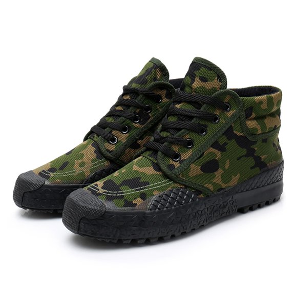 Aayomet Mens Slip on Sneakers Men Shoes Breathable Canvas Men Shoes Autumn Rubber Soled High Top Shoes Labor Shoes,Green 8