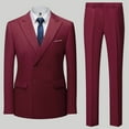 thumbnail image 1 of Aayomet Mens Suit Jacket Big and Tall Business Wedding Party Jacket Suit And Pants Coat (RD2, L), 1 of 3