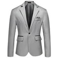 thumbnail image 1 of Aayomet Mens Suit Jacket Big and Tall Casual Small Suit With Slit Wedding Banquet Men's Suit Jacket (Gray, XL), 1 of 2