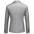 thumbnail image 1 of Aayomet Mens Suit Jacket Regular Fit Trend Collar Single Two Buttons Slim Fit Round Hem Pockett Jacket Small Suit (Gray, XXXXXL), 1 of 3