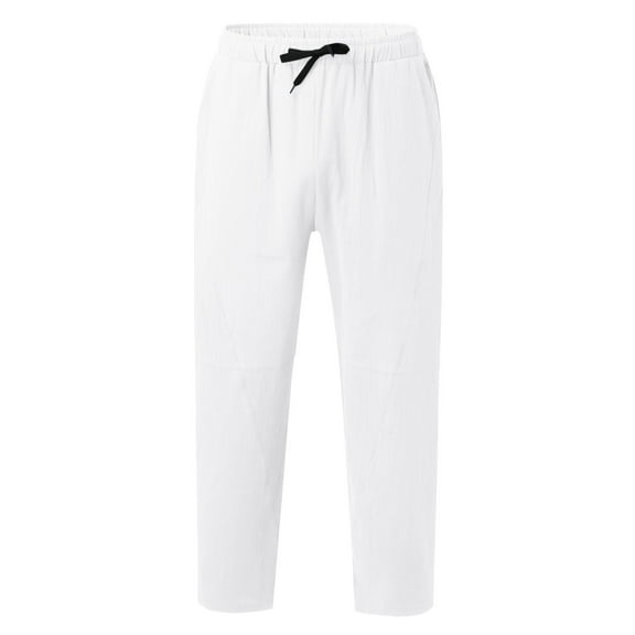 Aayomet Mens Sweatpants Men's Lightweight Hiking Pants Breathable Mountain Camping Fishing Running Active Jogger Pant,White 3XL