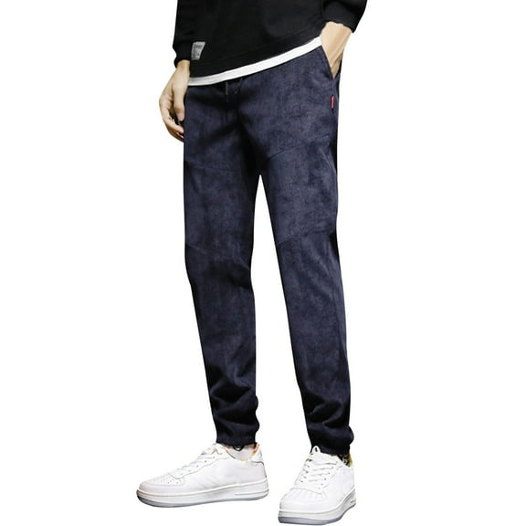 Aayomet Mens Sweatpants Mens Joggers Sweatpants Slim Fit Mens Jogger Pants, Sweatpants for Men with Zipper Pockets,Navy M
