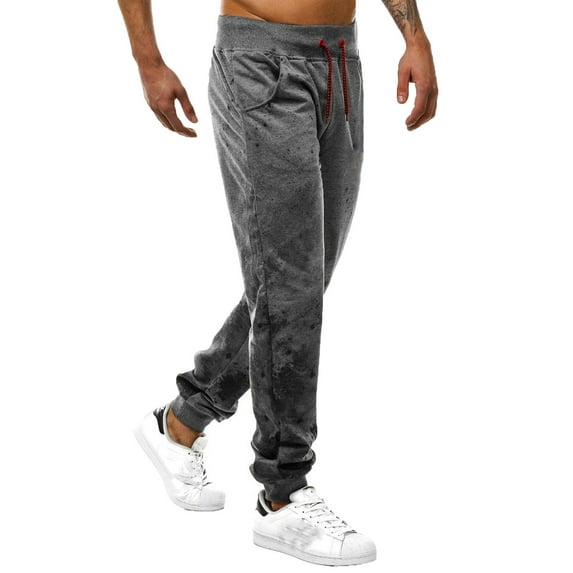 Aayomet Mens Sweatpants With Pockets Men's Sweatpants, EcoSmart Sweatpants, Cotton-Blend Sweats, Mid-Weight Straight-Leg Sweatpants for Men,Dark Gray XL