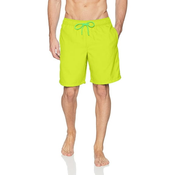 Aayomet Mens Swimming Trunks Sports Net Beach Shorts Dry Quick With Inner Casual Pants Men's Shorts Men's Swimwear,Yellow Large