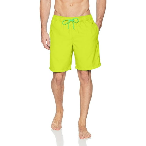 Aayomet Mens Swimming Trunks Sports Net Beach Shorts Dry Quick With Inner Casual Pants Men's Shorts Men's Swimwear,Yellow X-Large