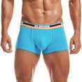 thumbnail image 1 of "Aayomet Mens Underwear Boxer Briefs Mens Enhancing Briefs Underwear Men Low Rise Ice Silk Lightweight Stretch Smooth Comfy Tagless Undies,Blue XXL", 1 of 4