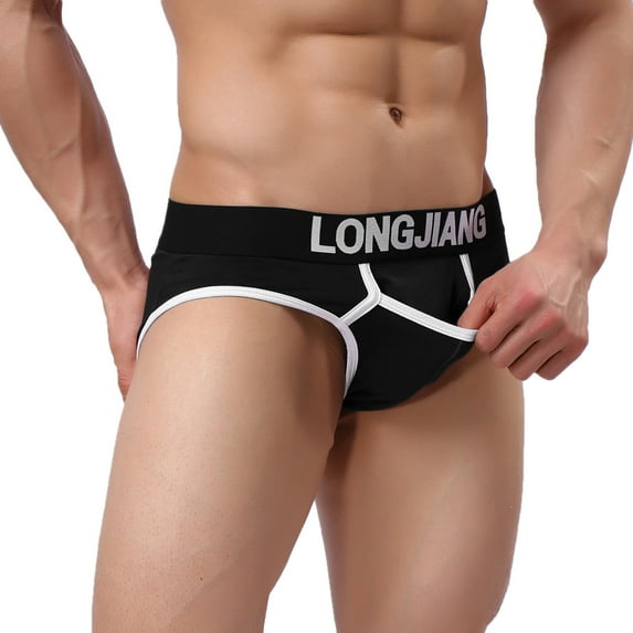 Aayomet Mens Underwear Mens Boxer Briefs Cotton Stretch Underwear For Men,Black L