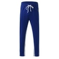 thumbnail image 1 of Aayomet Mens Work Pants Men's Tech Mesh Gym Workout Lounge Open Bottom Sweatpants with Pockets,Blue 3XL, 1 of 5