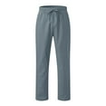 thumbnail image 1 of Aayomet Mens Workout Pants Pant Casual All Solid Color Painting Loose Plus Size Trouser Fashion Beach Pockets Pant (Gray, XXL), 1 of 4