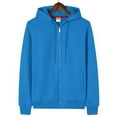 thumbnail image 1 of Aayomet Mens Zip Up Hoodie Coat Sweatshirt With Hooded Zipper Solid Color Coat Casual Sweatshirt (Blue, XL), 1 of 2