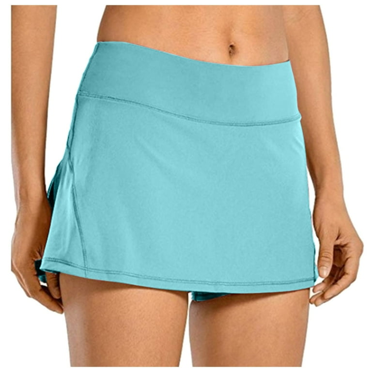 Aayomet Midi Skirt Elastic High Waist Knee Length Pencil Skirt Ribbed Knit Basic Tube Midi Skirt Blue XXL