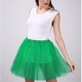 thumbnail image 1 of Aayomet Midi Skirts For Women Women's A-Line Fairy Elastic Waist Tulle Midi Skirt,Green B, 1 of 5