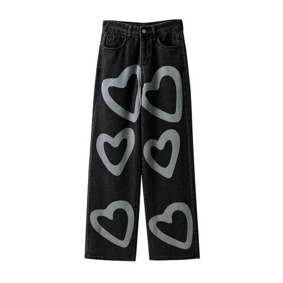 Aayomet Mom Jeans High Waisted Women's Ribcage Straight Ankle Jeans,Black S