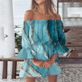 thumbnail image 1 of Aayomet Mother Of The Bride Dresses for Wedding Summer Dresses For Women Beach Off Shoulder Tunic Casual Loose,Sky Blue XL, 1 of 4