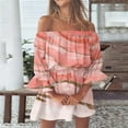 thumbnail image 1 of Aayomet Mother Of The Bride Dresses for Wedding Summer Dresses For Women Beach Off Shoulder Tunic Casual Loose,Watermelon Red L, 1 of 4
