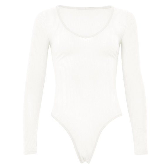 Aayomet OnePiece Jumpsuits For Women Europe And The United States Border Source Of V Neck Long Sleeve Strip Jumpsuit Casual,White L